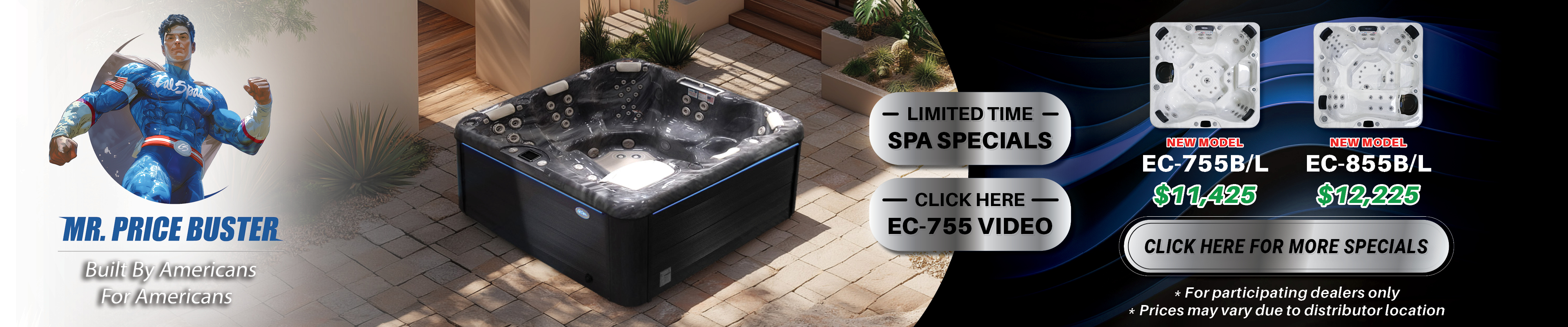 Calspas hot tub being used in a family setting - Mena